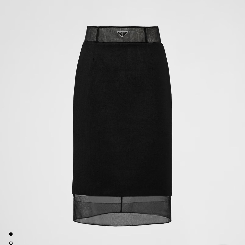 Prada wool and crinoline skirt sz 36